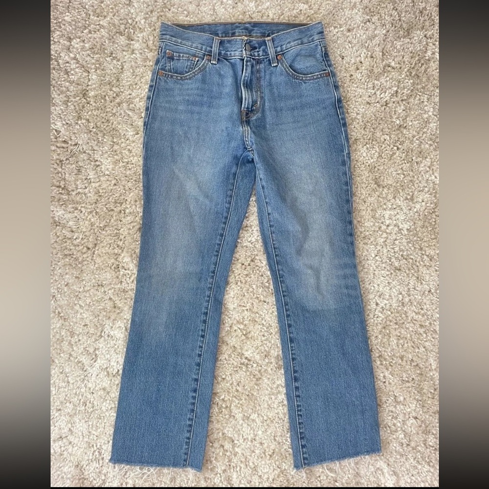 Levi's Jeans Women 26 Bootcut High Rise Medium Wash with Fringe